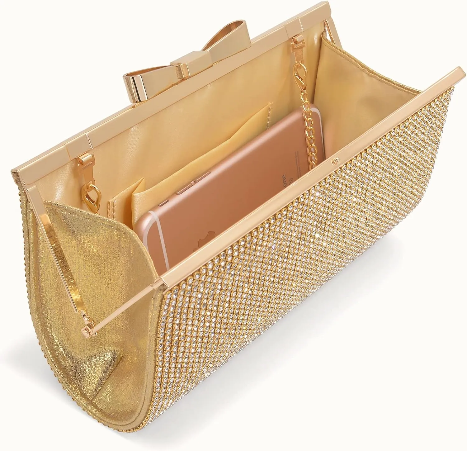 Evening Clutch Bag Cocktail Prom Sparkly Rhinestone Crystal Bride and Bridesmaid Wedding Party Formal Purses for Women
