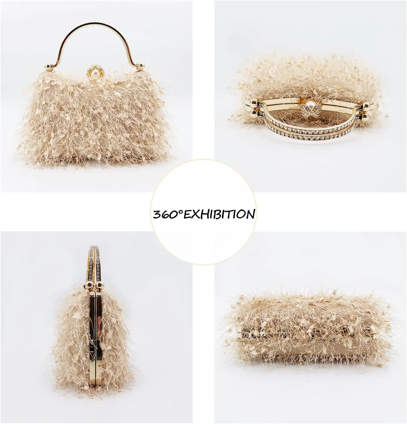 Evening Clutch Purses - Women's Evening Bag Party Purses Handbag for Cocktail/Prom/Party/Wedding/Formal