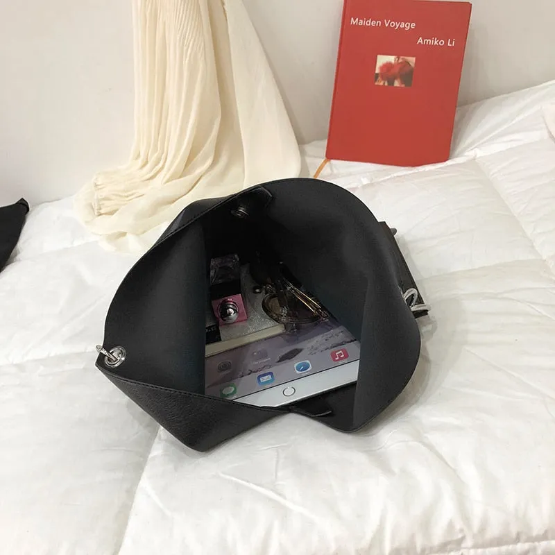 Faux Leather Tote Handbags