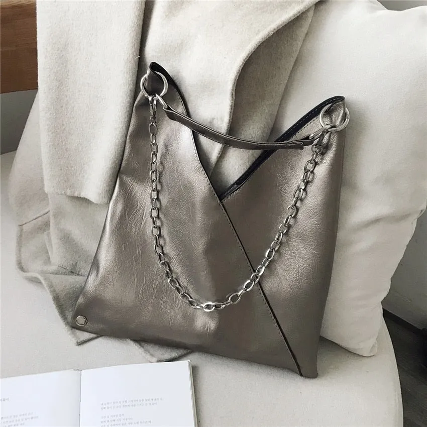 Faux Leather Tote Handbags