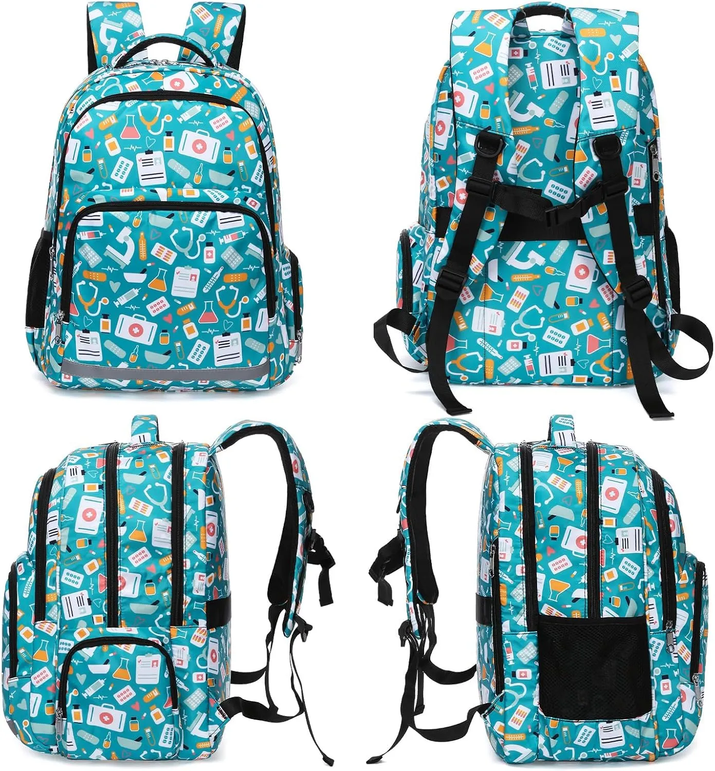 Gatycallaty Nurse Backpack for Women Girls Laptop Work Bag College Nursing Assitant Cna Cma Home Health Hospital Commuter Essentials Gift (green)