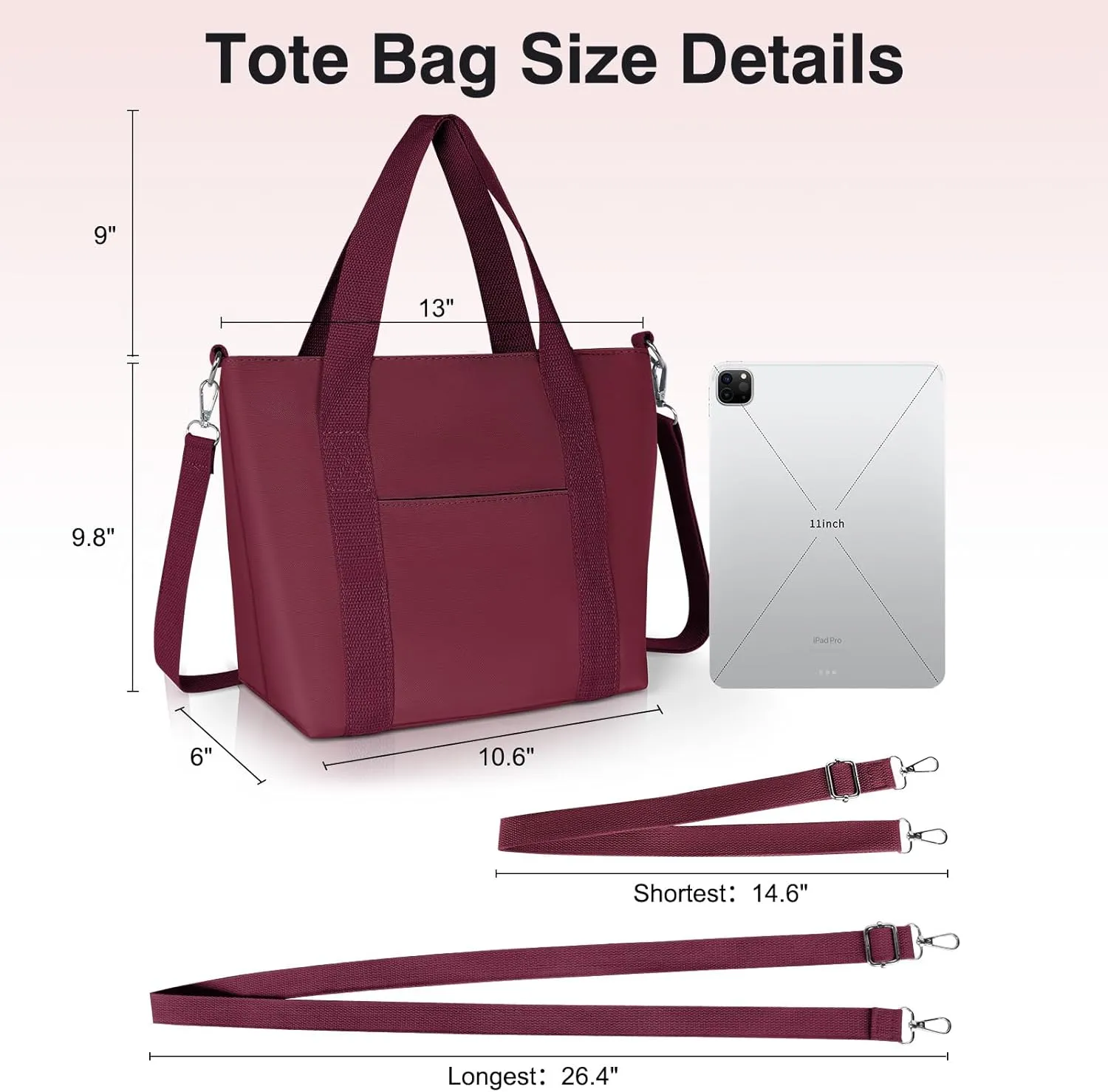 Geestock Small Tote Bag for Women with Zipper, Cute Casual Tote Purse Bag, Waterproof Top Handle Shoulder Crossbody Handbag