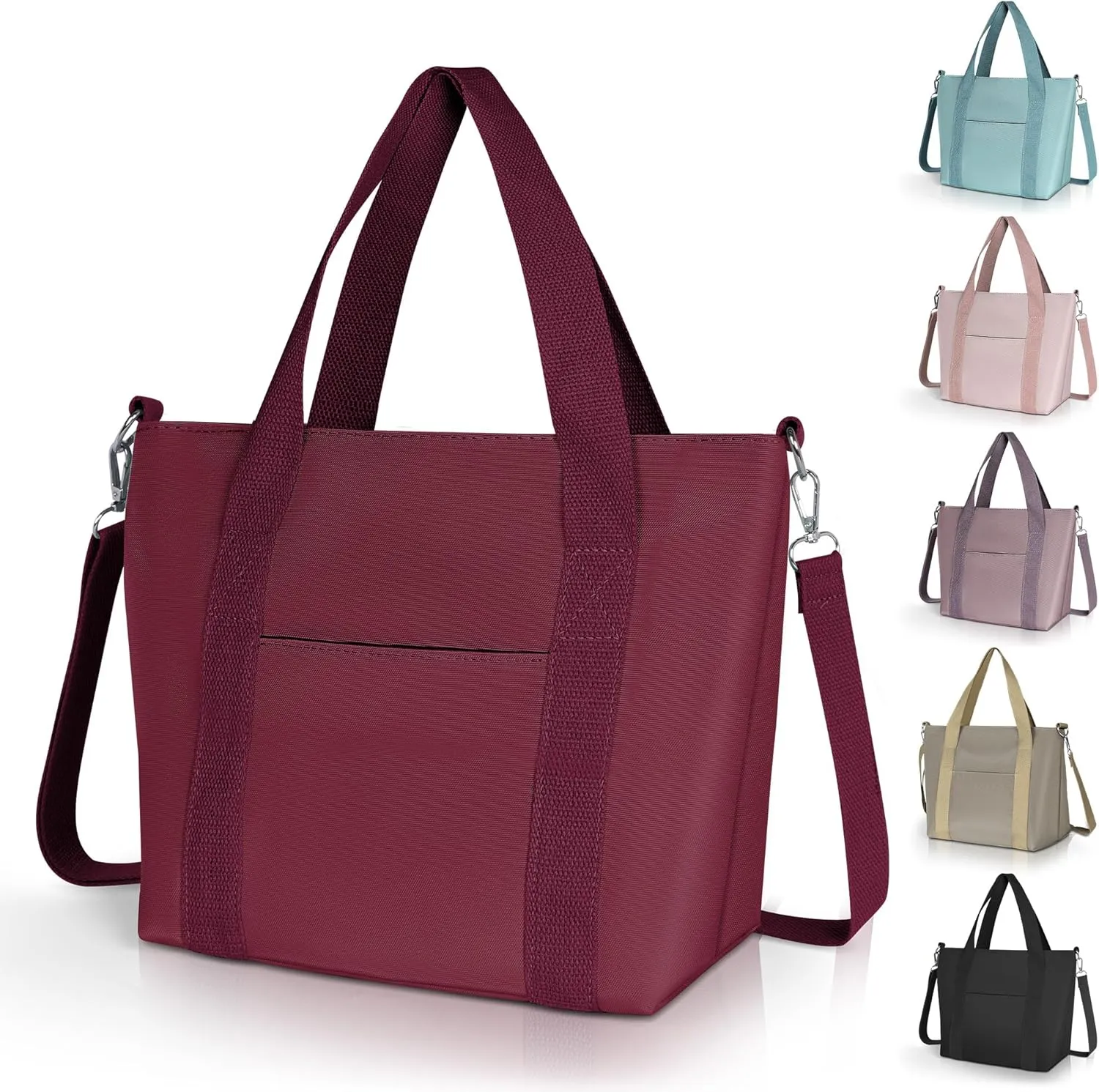 Geestock Small Tote Bag for Women with Zipper, Cute Casual Tote Purse Bag, Waterproof Top Handle Shoulder Crossbody Handbag