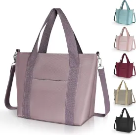Geestock Small Tote Bag for Women with Zipper, Cute Casual Tote Purse Bag, Waterproof Top Handle Shoulder Crossbody Handbag