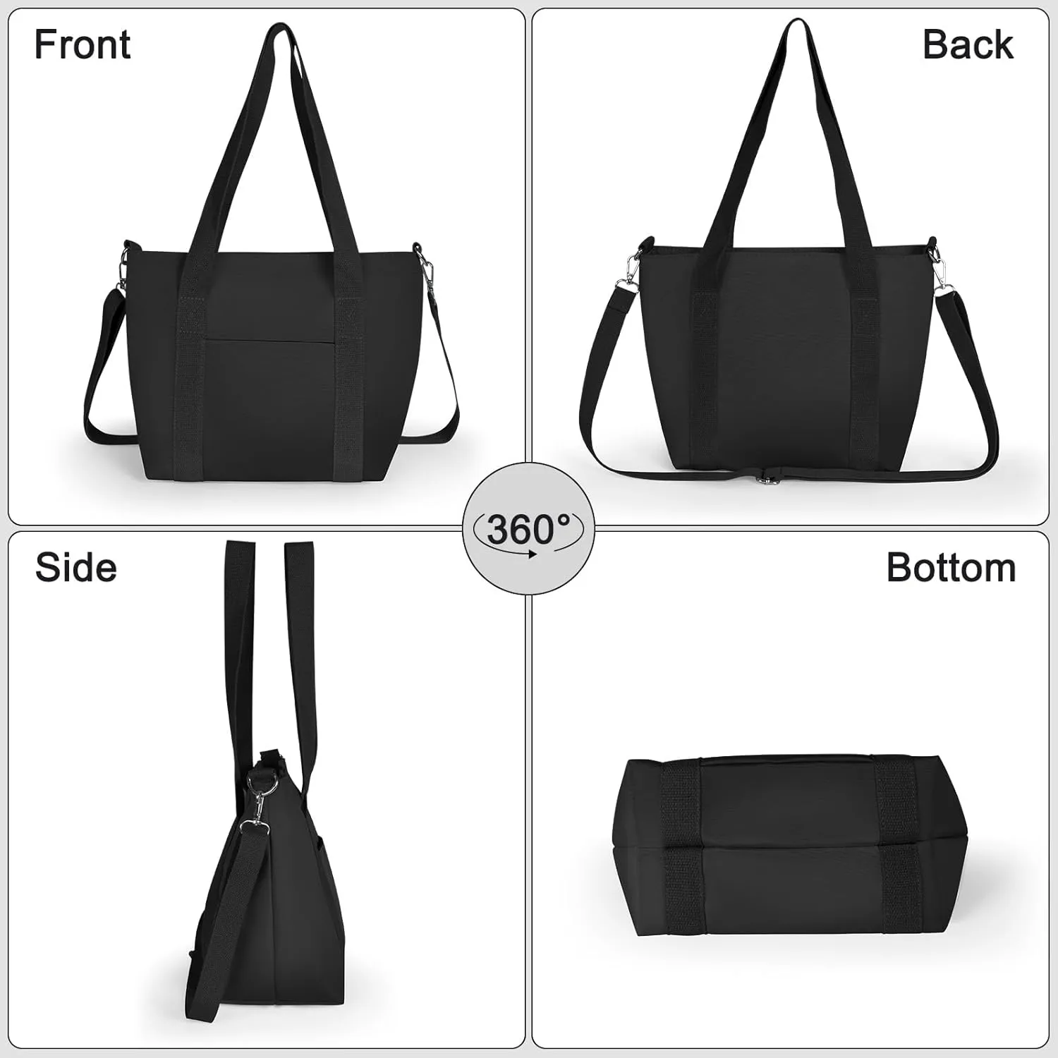 Geestock Small Tote Bag for Women with Zipper, Cute Casual Tote Purse Bag, Waterproof Top Handle Shoulder Crossbody Handbag
