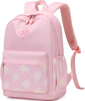 girls Backpack for School Women Backpacks for Travel Floral Lightweight Cute Toddler Schoolbag Bookbag Water Resistant Carry on Laptop Back pack Flower Daypack