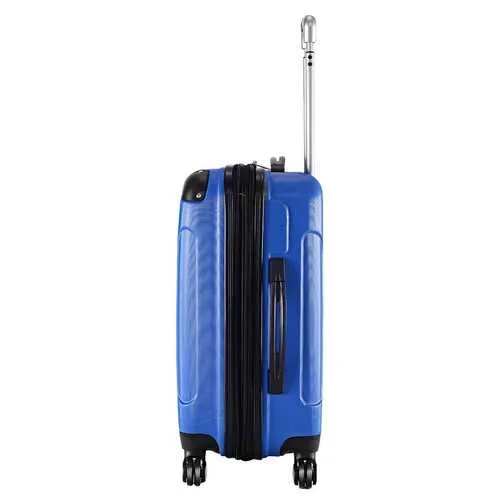 GLOBALWAY Expandable 20" ABS Carry On Luggage Travel Bag Trolley Suitcase-Blue