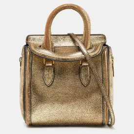 Gold Leather Mini Heroine Bag
