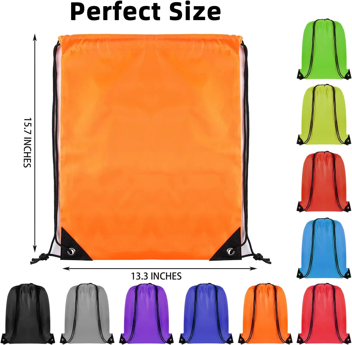 GoodtoU Drawstring Backpack Bulk, 60 Pcs Draw String Bags Cinch Bag Drawstring Gym Bag Sackpack Drawstring Bags for Women Men, 10 Colors