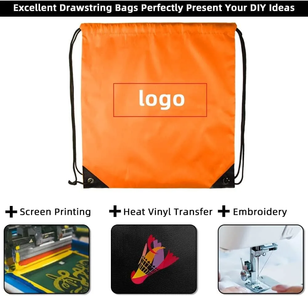GoodtoU Drawstring Backpack Bulk, 60 Pcs Draw String Bags Cinch Bag Drawstring Gym Bag Sackpack Drawstring Bags for Women Men, 10 Colors