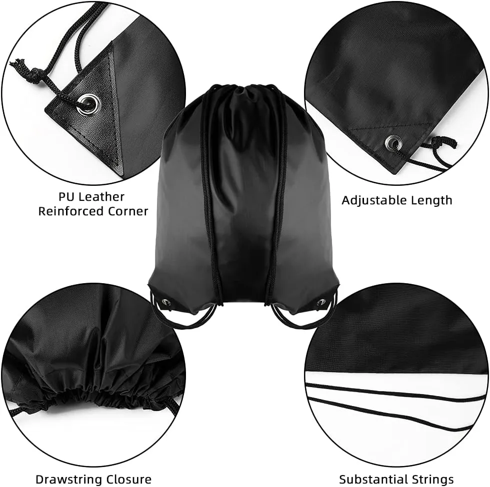 GoodtoU Drawstring Backpack Bulk, 60 Pcs Draw String Bags Cinch Bag Drawstring Gym Bag Sackpack Drawstring Bags for Women Men, 10 Colors
