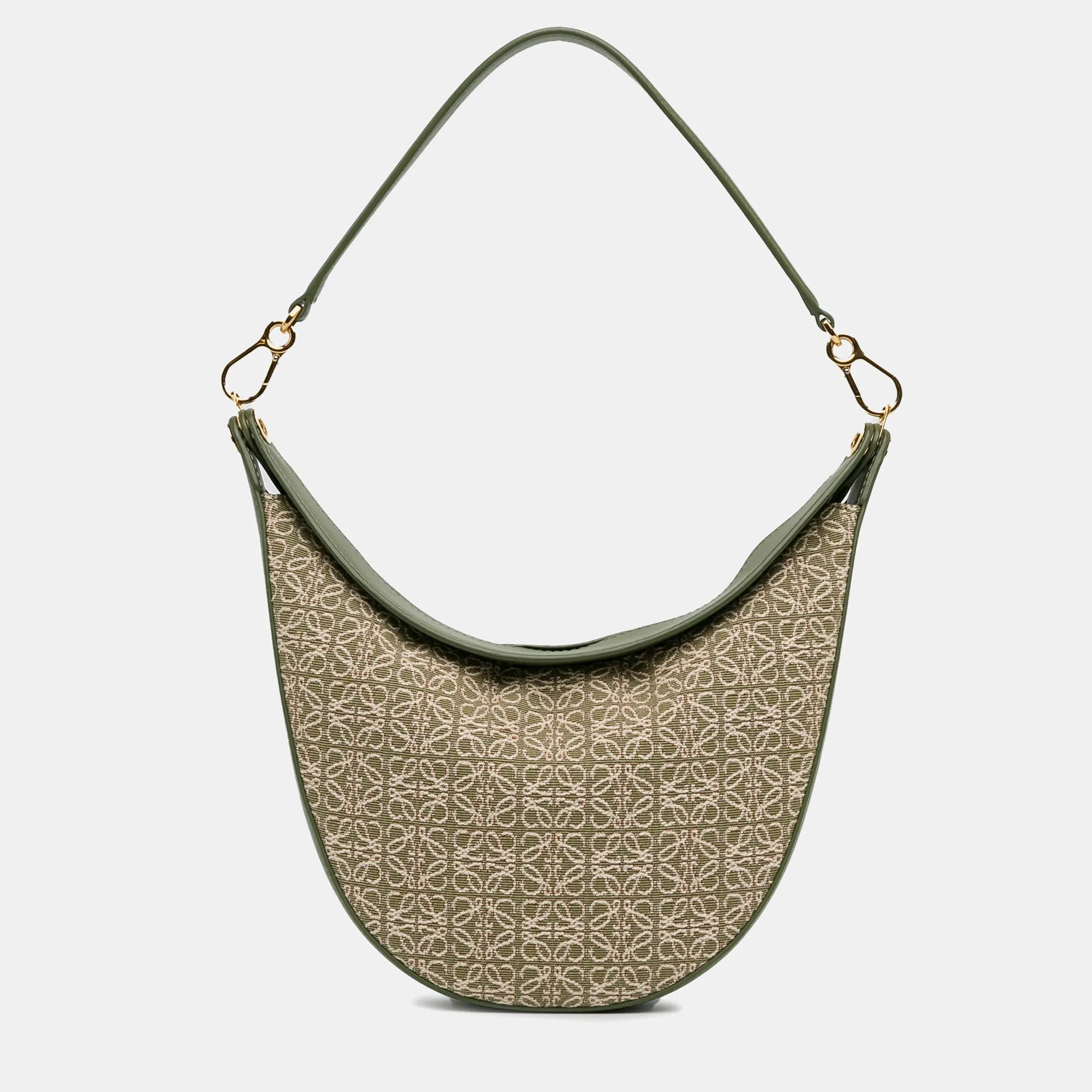 Green Anagram Canvas Luna Hobo Bag