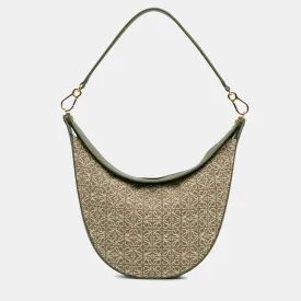 Green Anagram Canvas Luna Hobo Bag