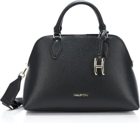 Halston Quincy Embossed Pebble Top Zip Satchel