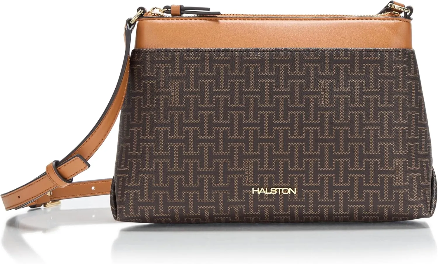 Halston Rosie Signature Logo Top Zip Crossbody