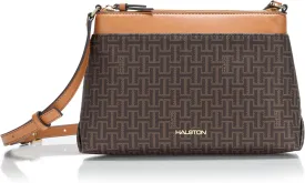 Halston Rosie Signature Logo Top Zip Crossbody