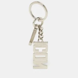 Icon Logo Silver Tone Key Ring
