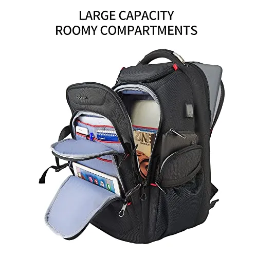 KROSER Travel Laptop Backpack 17.3 Inch XL Computer Backpack