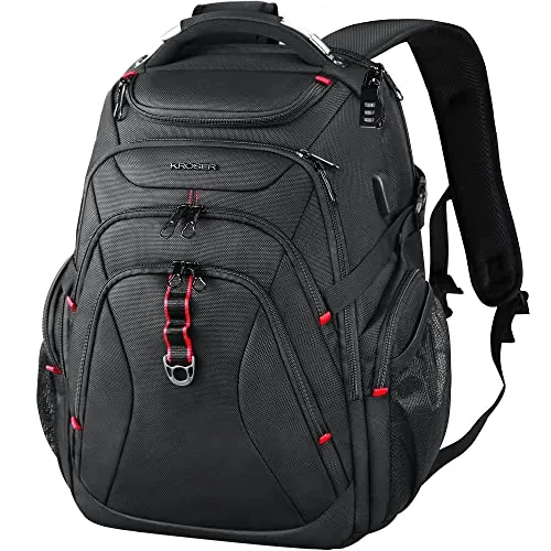 KROSER Travel Laptop Backpack 17.3 Inch XL Computer Backpack