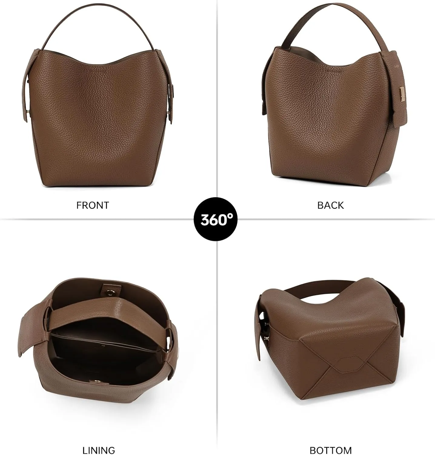 LA FESTIN Small Purse Genuine Leather Bags for Women: Shoulder Handbags Crossbody Bag