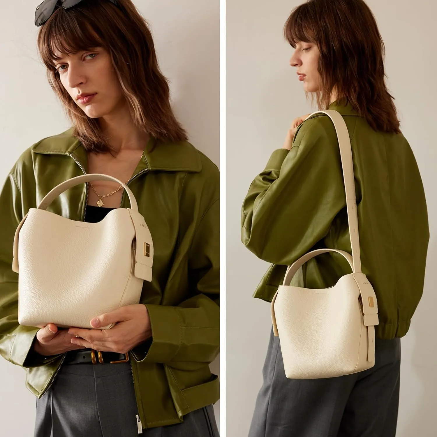 LA FESTIN Small Purse Genuine Leather Bags for Women: Shoulder Handbags Crossbody Bag