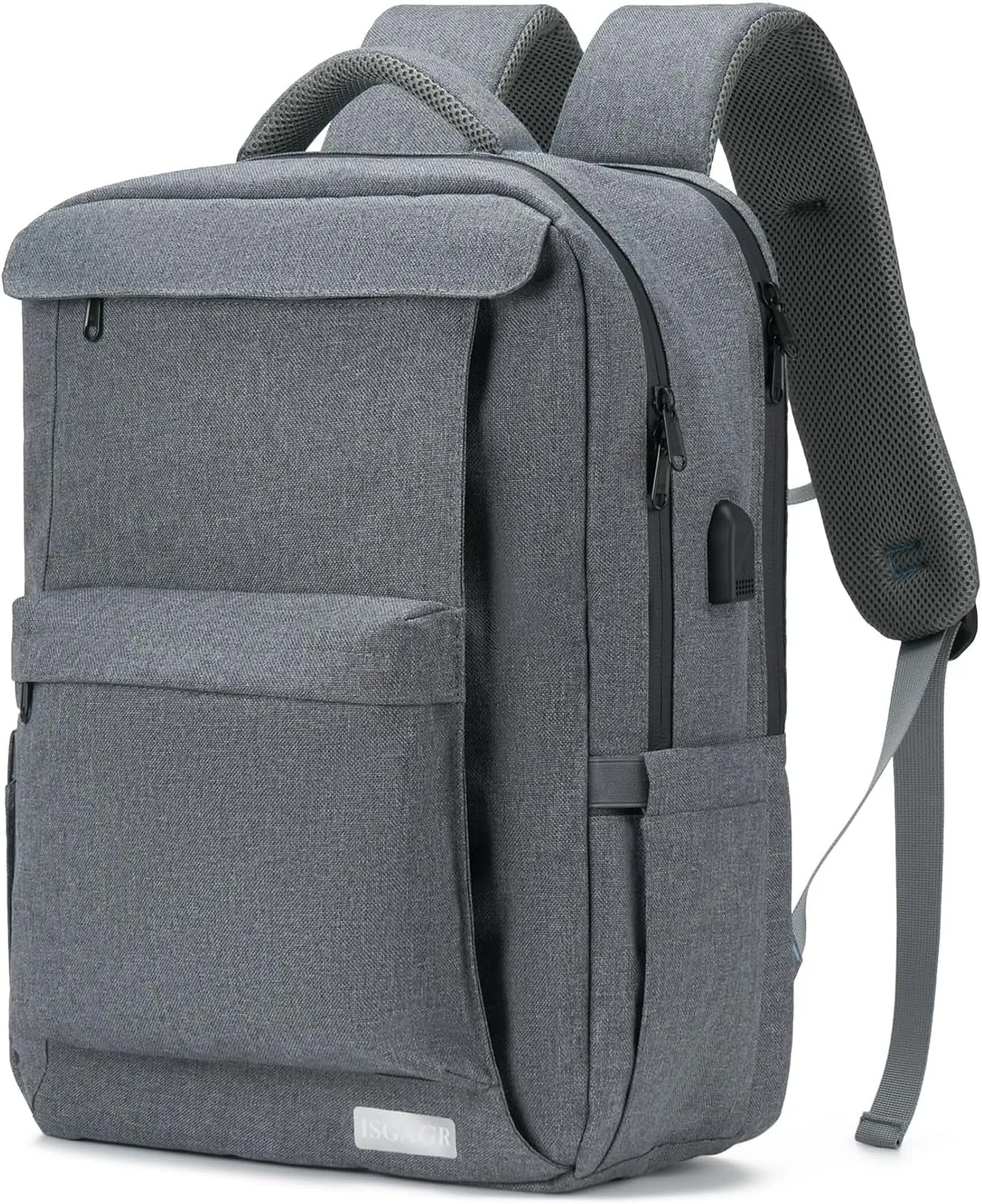 Laptop Backpack for Women Men,Work Commuter Travel Business Backpack with Laptop Compartment,College Computer Casual Daypack, Book Bags,17 Inch Gray