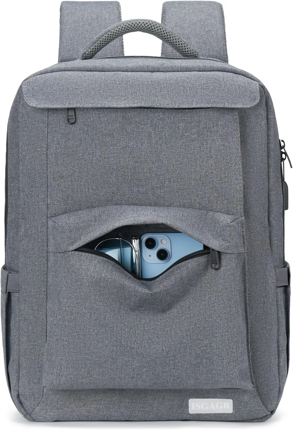 Laptop Backpack for Women Men,Work Commuter Travel Business Backpack with Laptop Compartment,College Computer Casual Daypack, Book Bags,17 Inch Gray