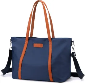 Laptop Bag Waterproof Lightweight Shoulder Tote for Women Nylon Briefcase Computer Work Handbag Fits 15.6 inch