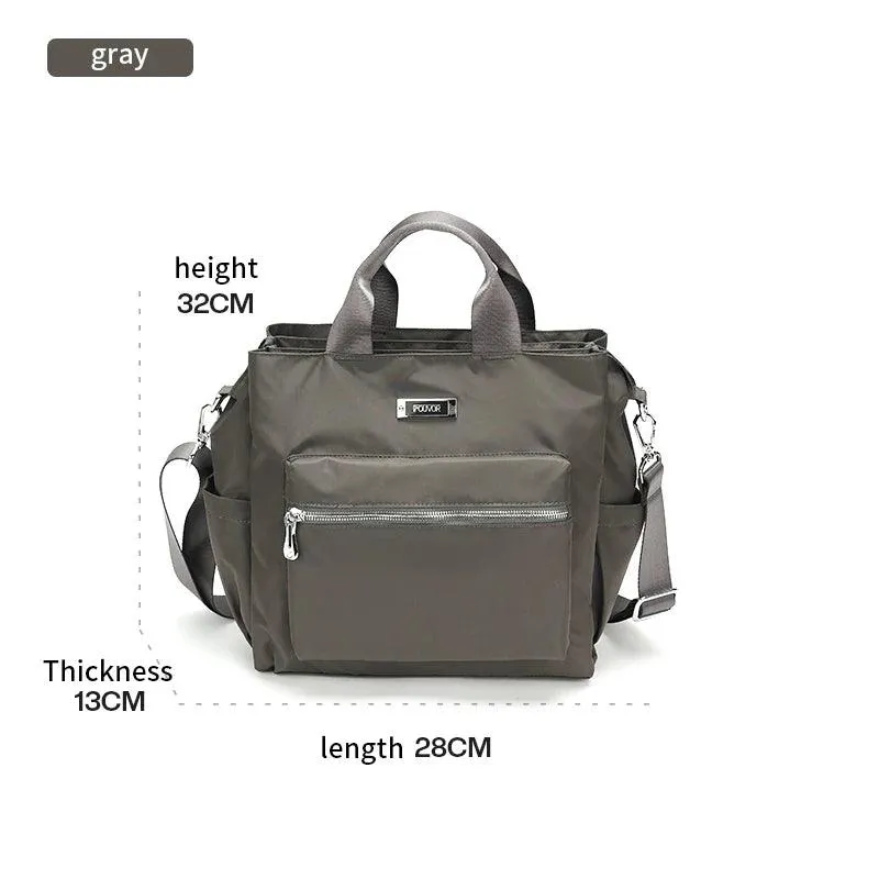 Large Capacity Multi-Pocket Women's Handbag - Oxford Tote Shoulder & Messenger Bag
