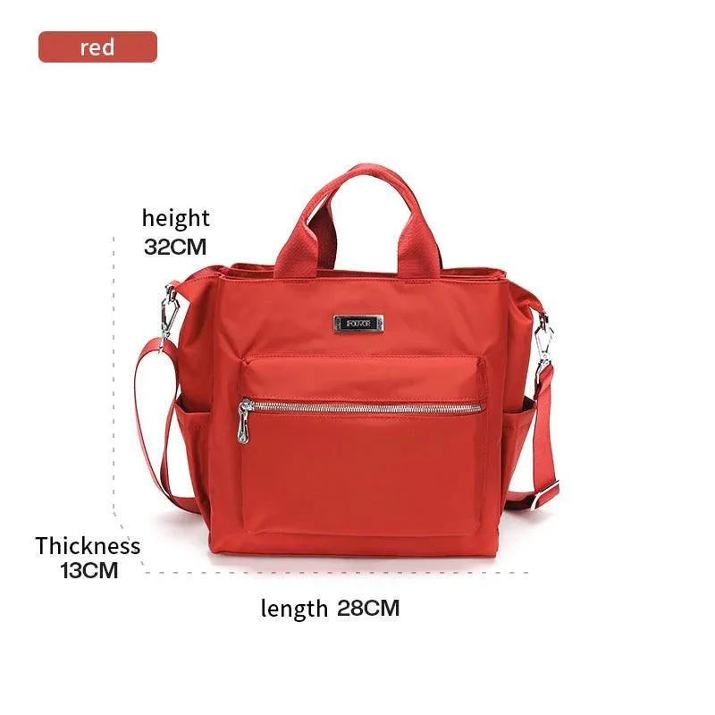 Large Capacity Multi-Pocket Women's Handbag - Oxford Tote Shoulder & Messenger Bag
