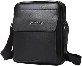 Leathario Crossbody Bag For Men Vegan Leather Shoulder Messenger Purse Sling Satchel Bag For Work Business Travel