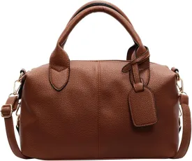 Leather Tote Bag Women City Bowling Bags Trendy Crossbody Handbags Cute Top Handle Purse Y2k Streetwear
