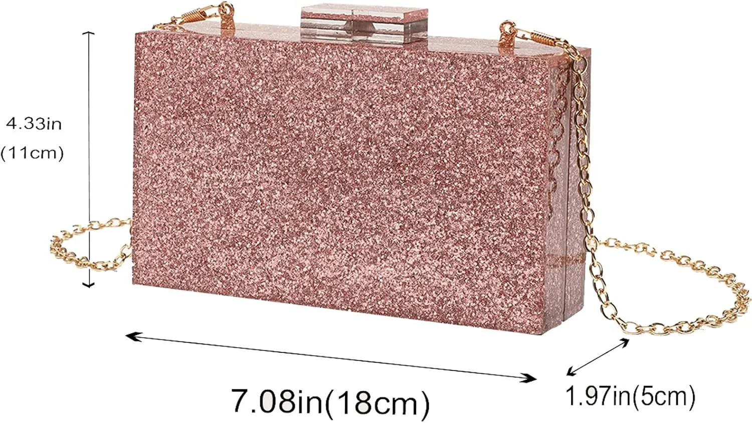 LETODE Acrylic Clutch Bags Purse Perspex Bag Handbags for Women
