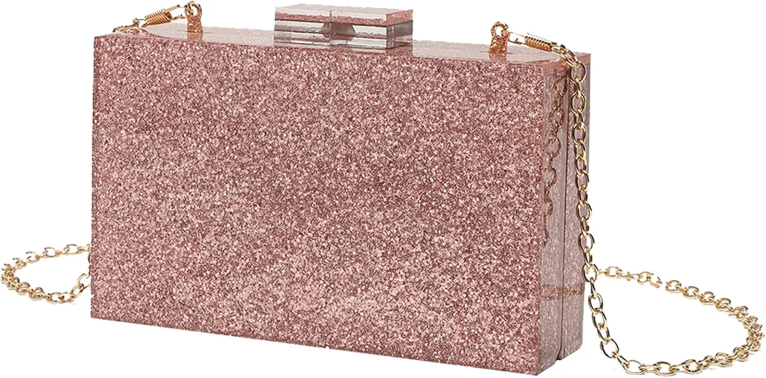 LETODE Acrylic Clutch Bags Purse Perspex Bag Handbags for Women