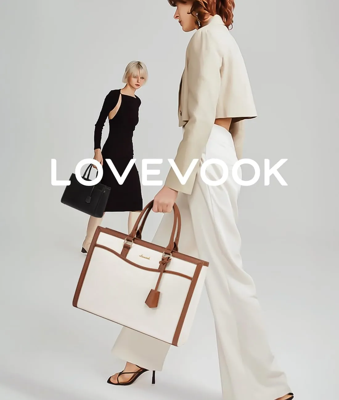 LOVEVOOK Laptop Tote Bag for Women, Office Work Bag Briefcase fit for 15.6 inch Laptop, Large Capacity Teacher Bag Handbag