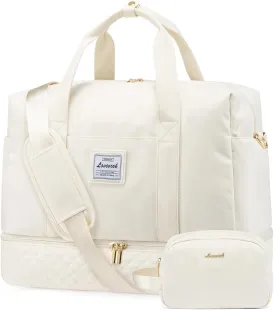 LOVEVOOK Travel Duffel Bag, 18inch Weekender Bags for Women with Shoe Compartment35L Carry on Overnight Bag with Toiletry Bag, Gym Duffel Bag with Wet Pocket, Hospital Bags for Labor and Deliver