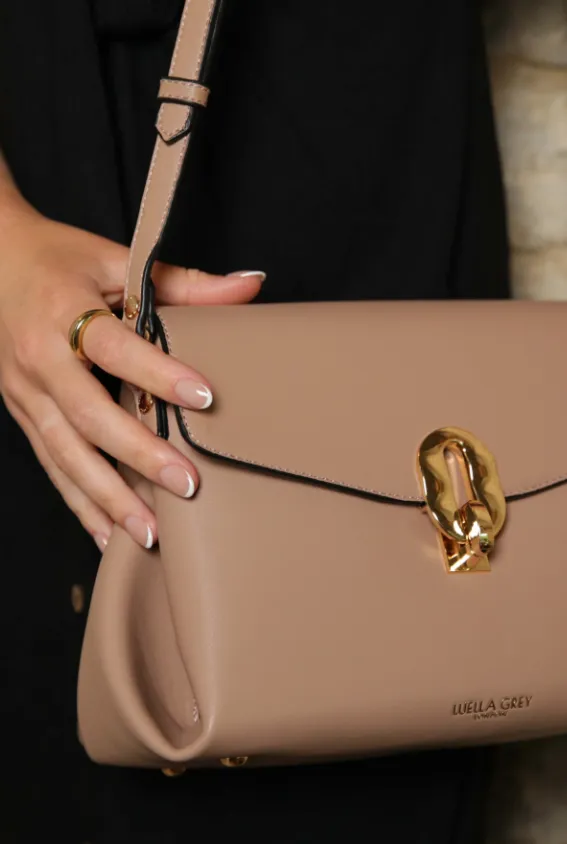 LUELLA<BR>
Cordelia Crossbody Handbag<BR>
Mocha<BR>