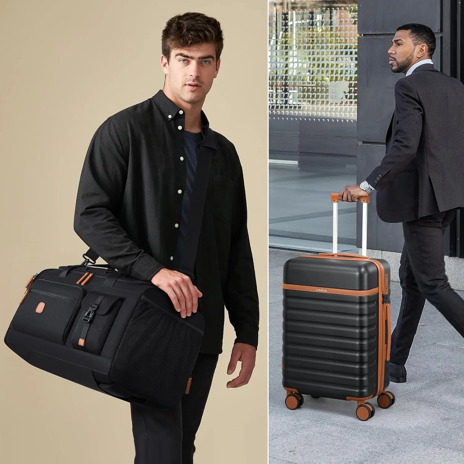 Luggage Sets 5 Piece,Polycarbonate Hardside Carry On Suitcase Set with Spinner Wheel TSA Lock, Suitcase set with Travel Bag for Women Men