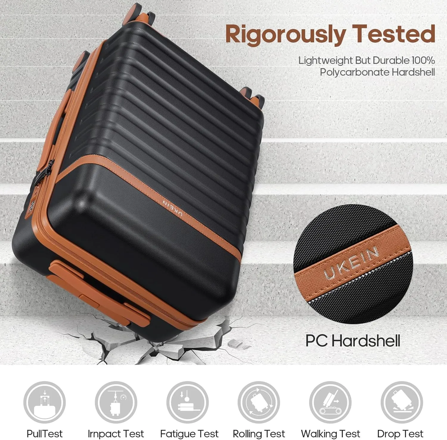 Luggage Sets 5 Piece,Polycarbonate Hardside Carry On Suitcase Set with Spinner Wheel TSA Lock, Suitcase set with Travel Bag for Women Men