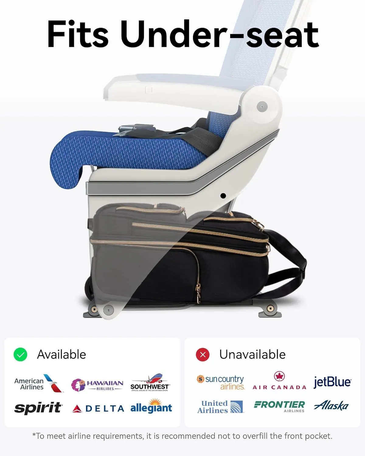 LUGGEX Underseat Carry On Luggage with Wheels, Stylish Lightweight Under Seat Luggage, Soft Sided Personal Item Suitcase for Short Trip (Cafe Latte, 16 Inch)