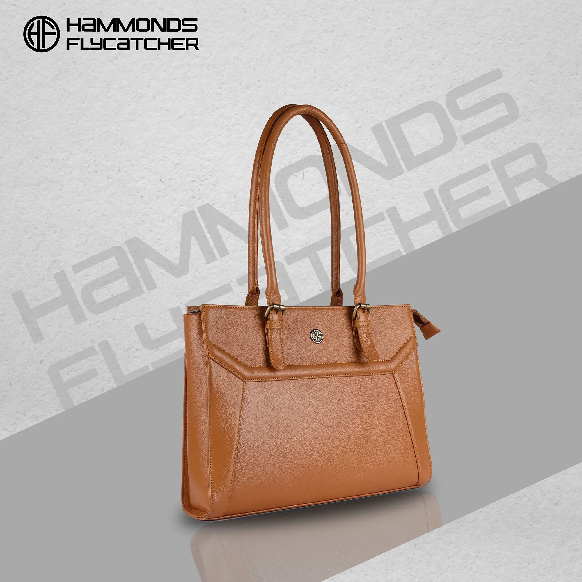 Luxury Leather Laptop Bag For Girls And Women - Fits 14 Inch Laptop/MacBook - 1 Year Warranty