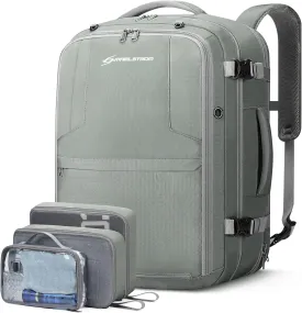 Maelstrom 40-50L Laptop Backpack, Grey, Unisex, 17.3 Inch TSA Flight Approved, Expandable Large Capacity, Waterproof and Durable, Ergonomic Design, Adjustable Strap