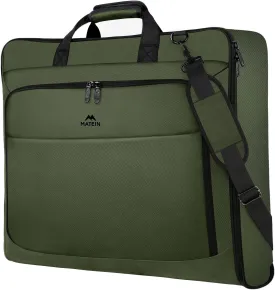 MATEIN Travel Garment Bag, Large Convertible Carry On Suit Bag with Adjustable Shoulder Strap, Waterproof 2 in 1 Hanging Luggage for Men Women, Foldable suitcase for Business Trips, Green