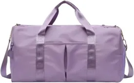 Men and Women's Travel Bag With Shoe Compartment Sports Tote Gym Bag Weekender Overnight Shoulder Bag Large