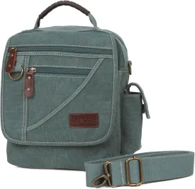 Men Purse Shoulder Small Crossbody Canvas Messenger Tote Side Travel Bag Detachable Strap