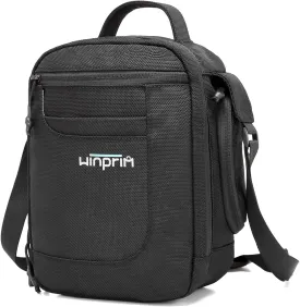 Men's & Women's Small Crossbody Bag  Water-Resistant Mini Shoulder Satchel for Travel, Work & Daily Use, Lightweight Canvas Messenger Bag Fits 9.7" Tablet & Passport