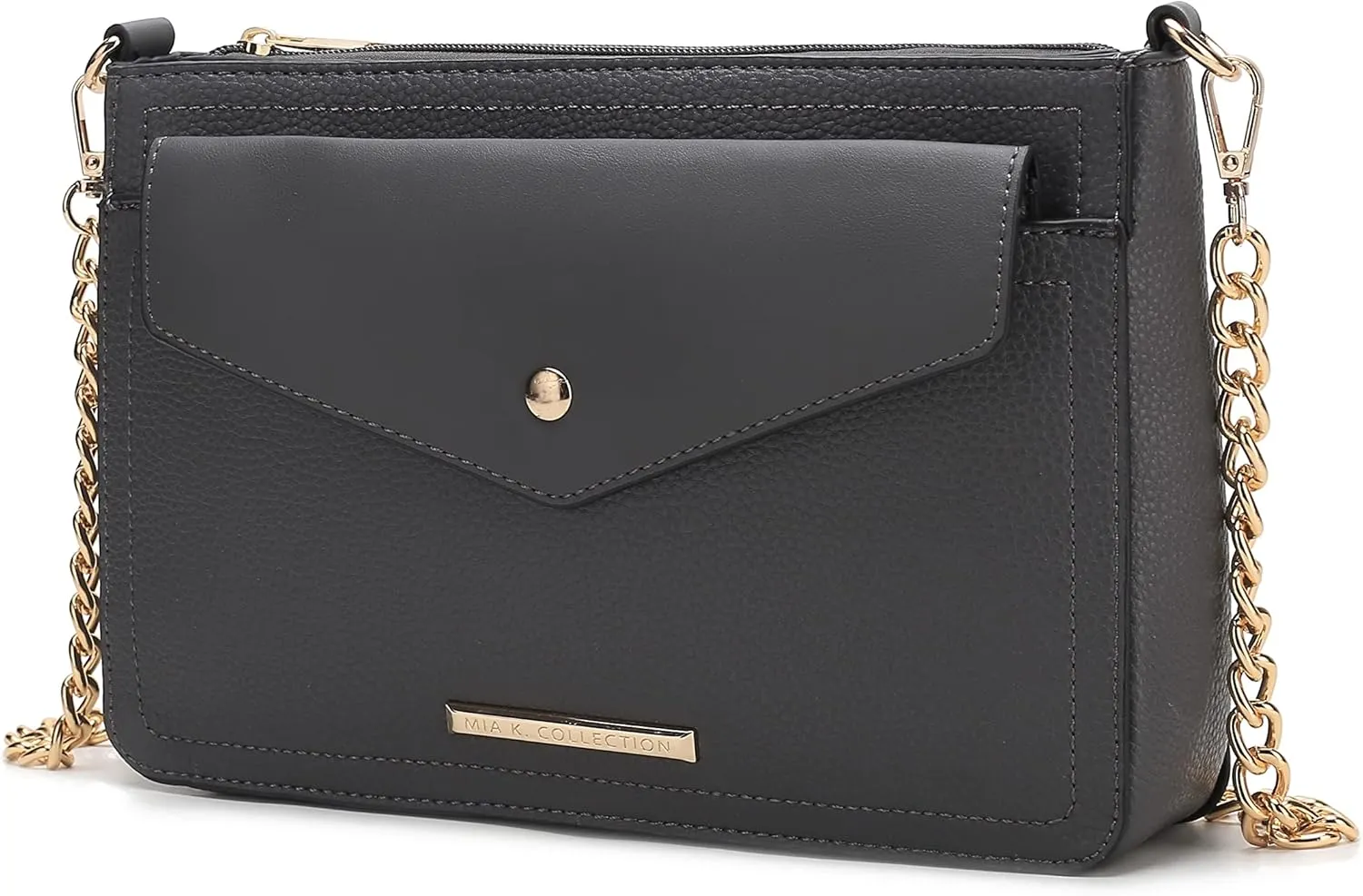 MKF Collection Crossbody Bag for Women, Envelope Clutch Pouch Vegan Leather Crossover Handbag Purse By Mia K