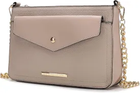 MKF Collection Crossbody Bag for Women, Envelope Clutch Pouch Vegan Leather Crossover Handbag Purse By Mia K