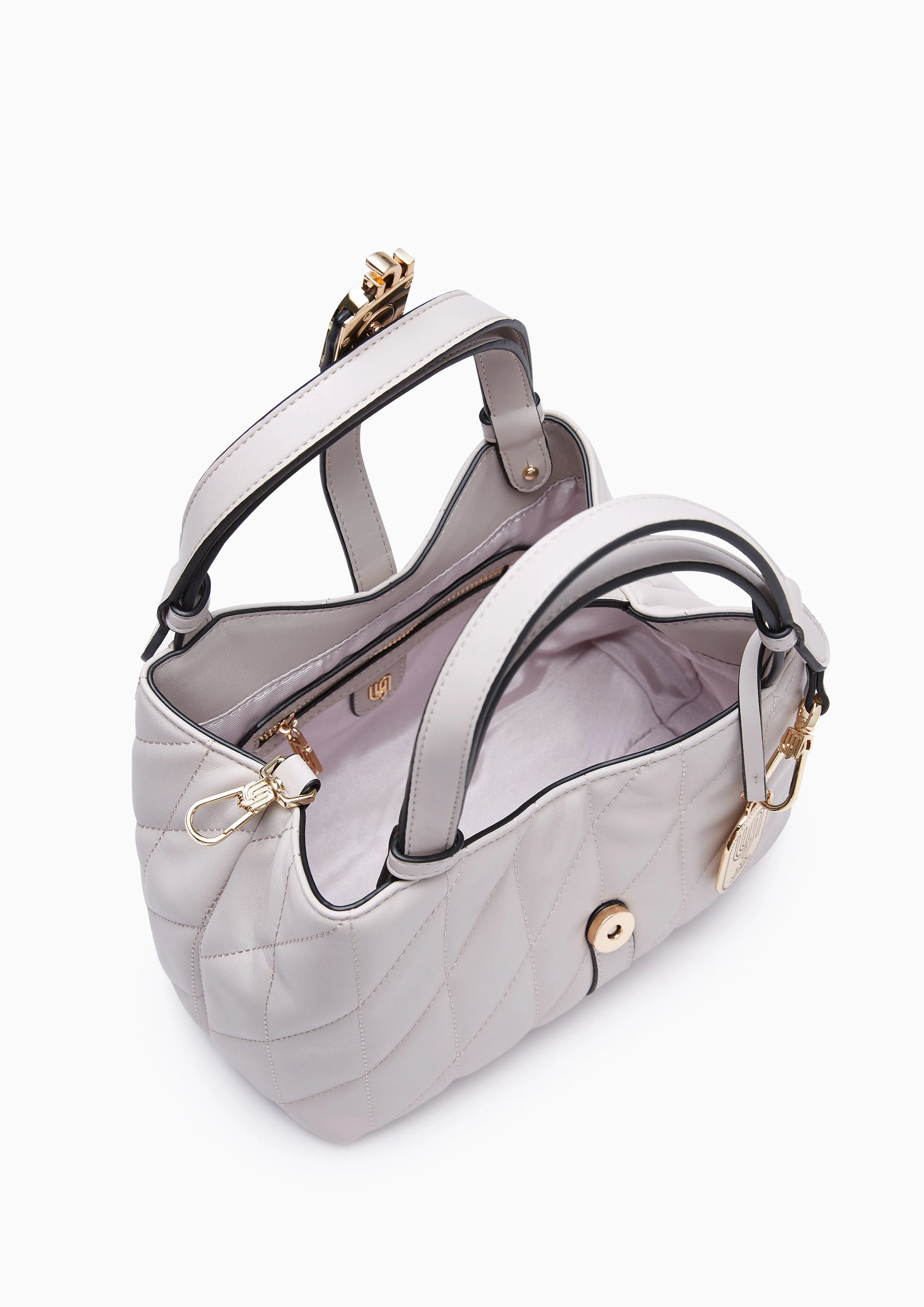 Monica Inf Quilted Tote S Light Grey
