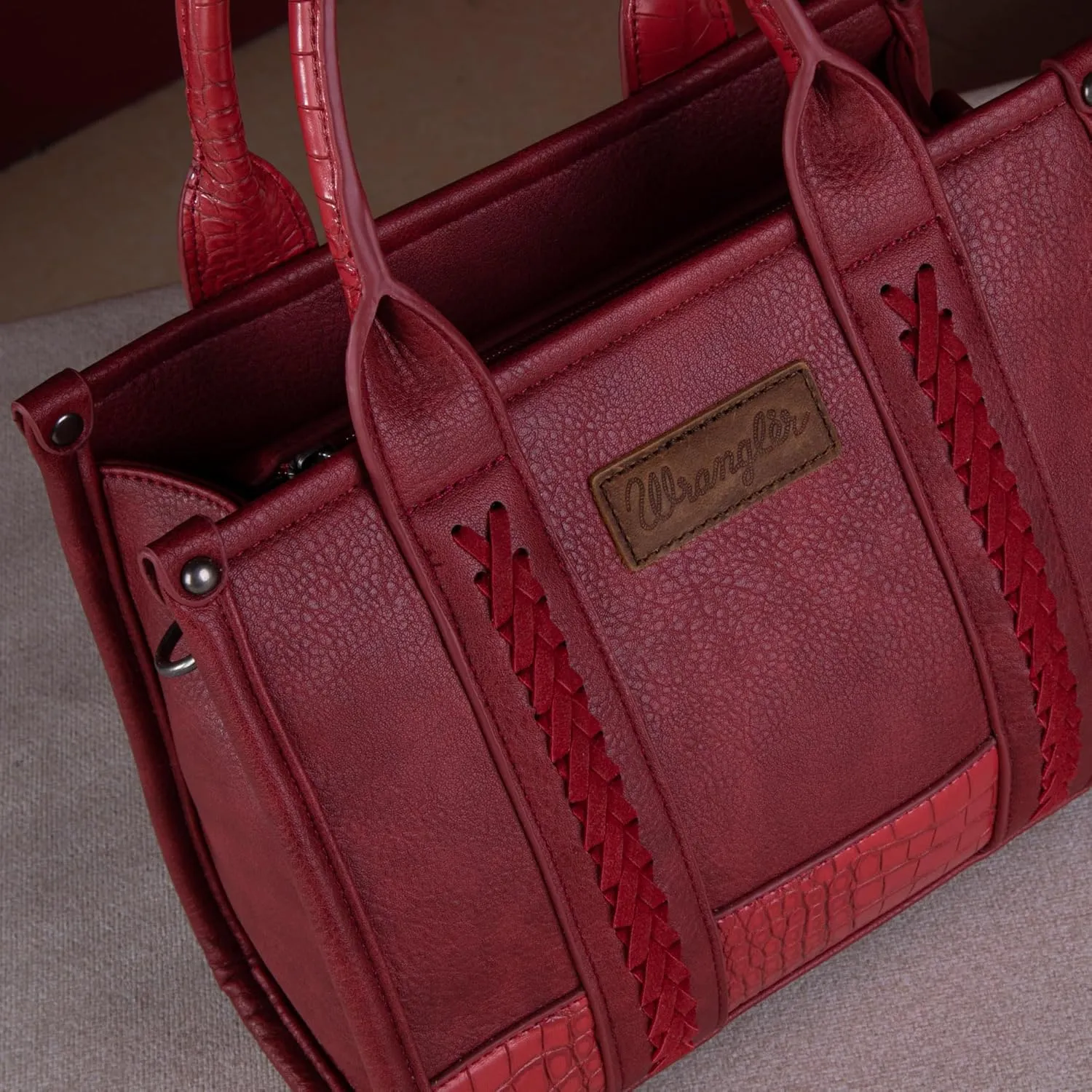 Montana West  Wrangler Tote Bag for Women Western Cow Print Purse Designer Top Handle Handbags